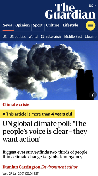 United Nations Climate Poll